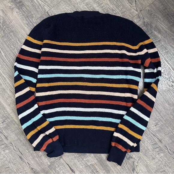 Loft Striped Draped Sleeve Sweater - Picture 3 of 3